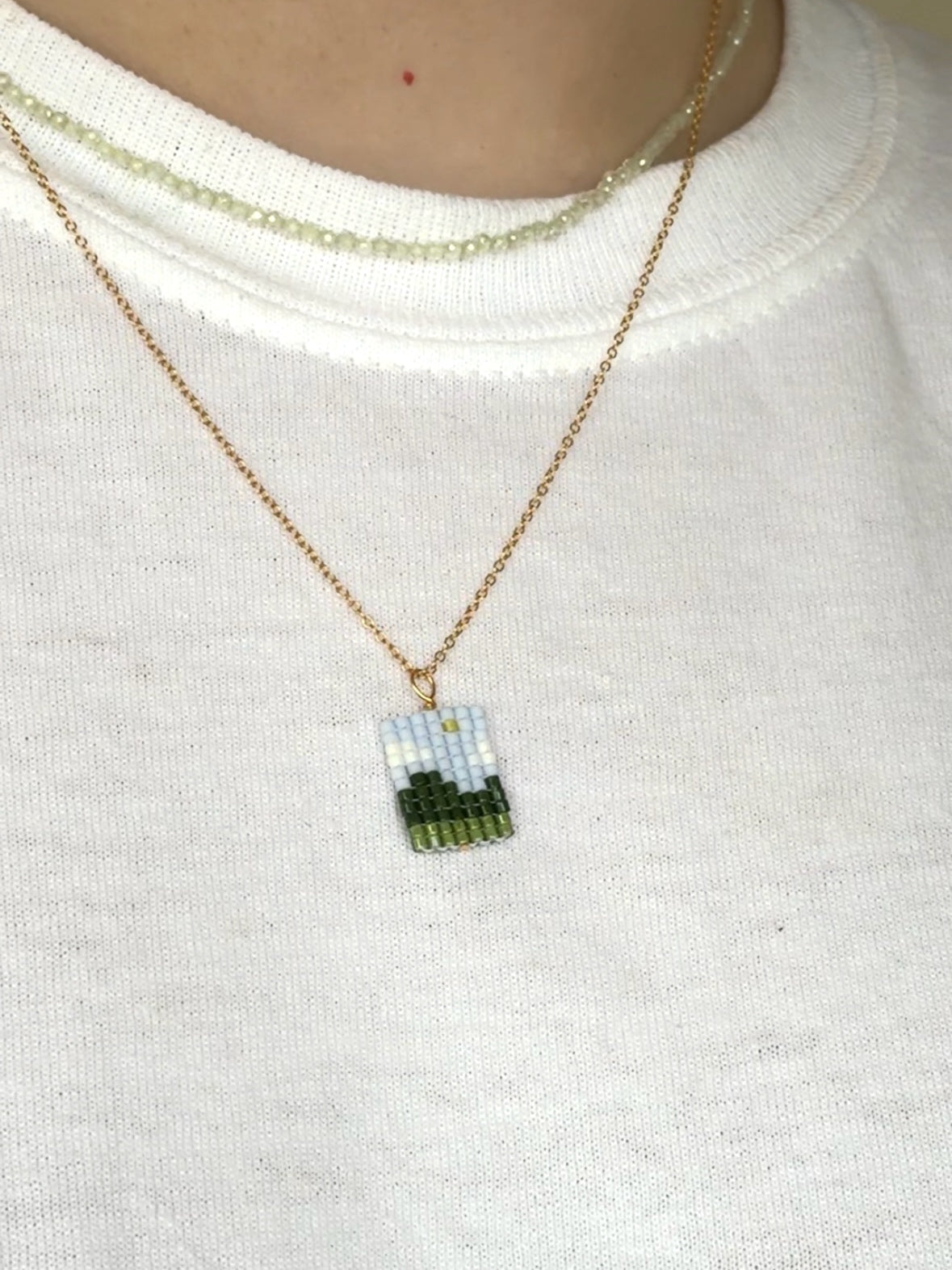 Landscape Necklace - 14k gold-filled or sterling silver