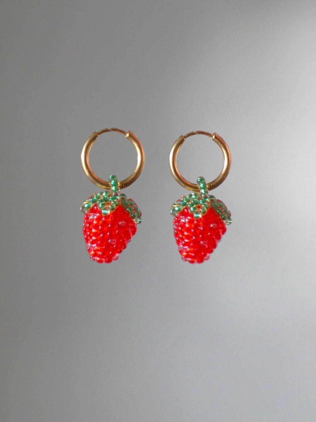 Light Red Strawberry Earrings