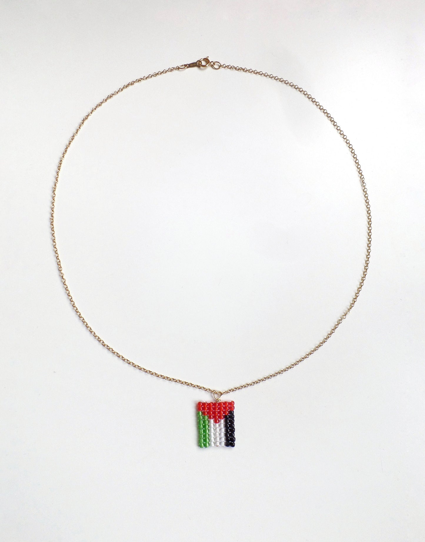 Fundraiser - Palestine Flag Charm Necklace