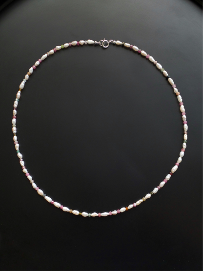 Tourmaline and Freshwater Pearl Necklace