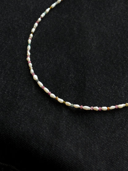 Tourmaline and Freshwater Pearl Necklace