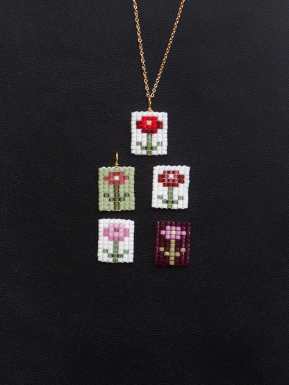 Valentines Flower Necklace - Sterling silver or 14k gold-filled