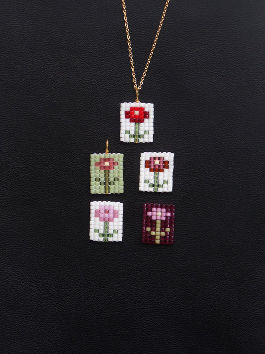 Valentines Flower Necklace - Sterling silver or 14k gold-filled