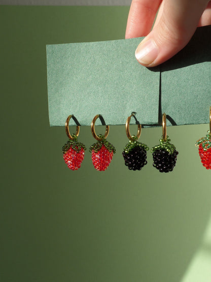 Blackberry Hoop Earrings