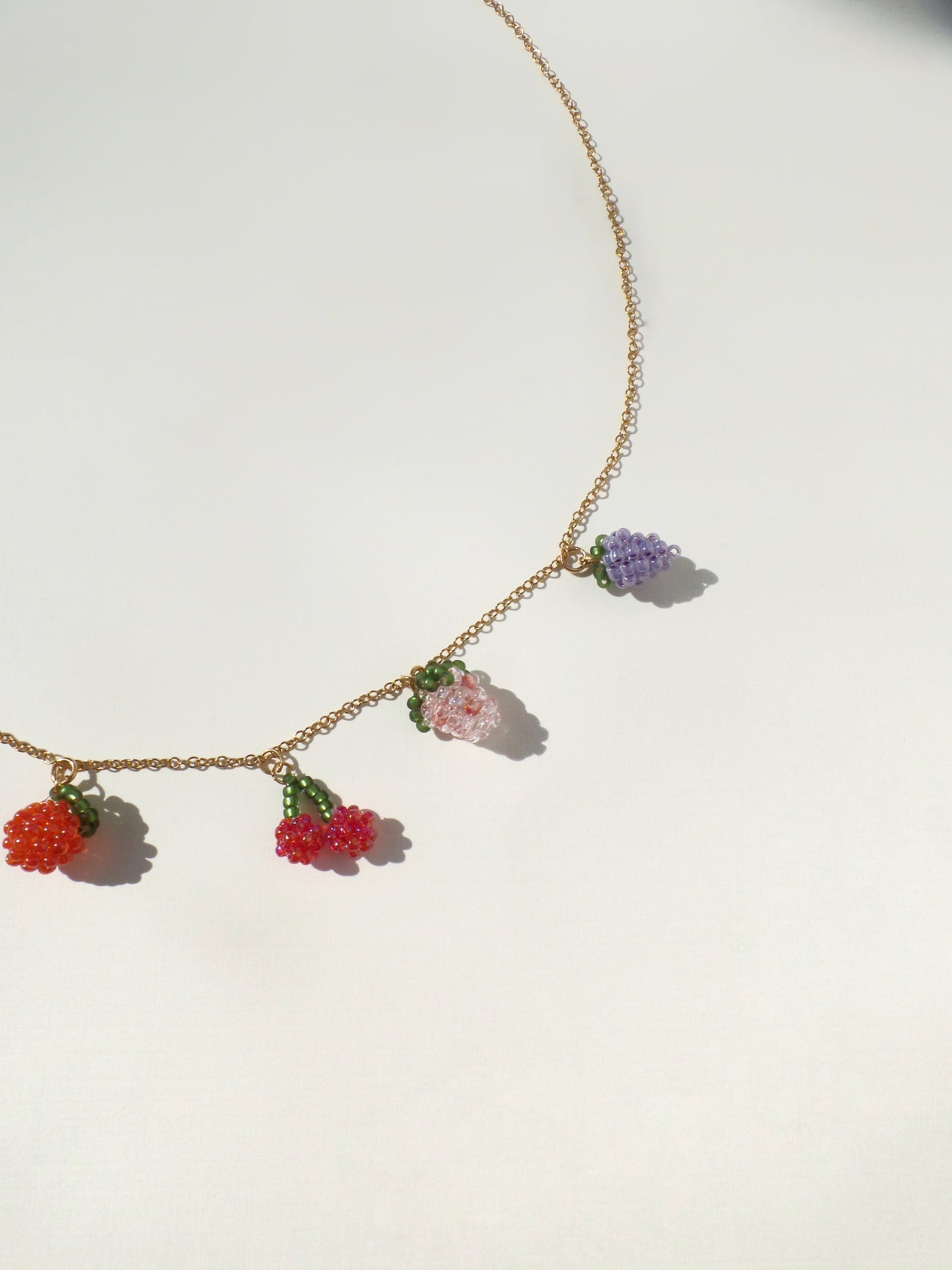 Fruit Salad Charm Necklace - 14k gold-filled or sterling silver