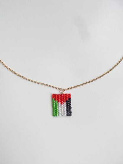 Fundraiser - Palestine Flag Charm Necklace