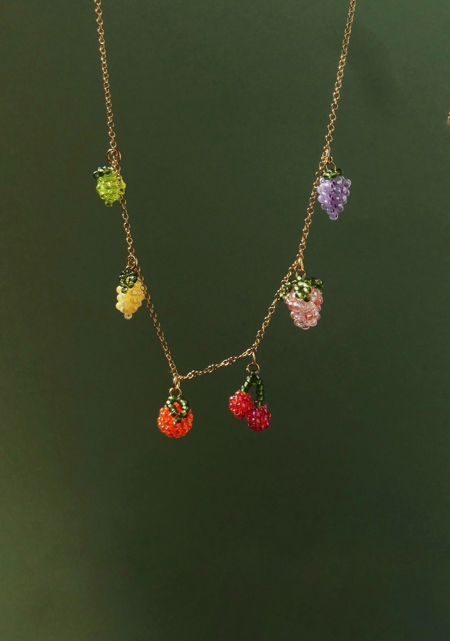 Fruit Salad Charm Necklace - 14k gold-filled or sterling silver