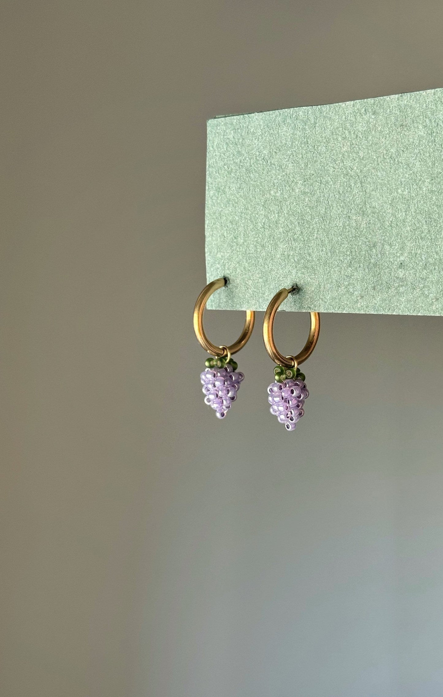 Mini Grape Charm Earrings